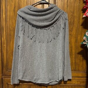 Style & Co. Gray Women's Sweater with Fringe